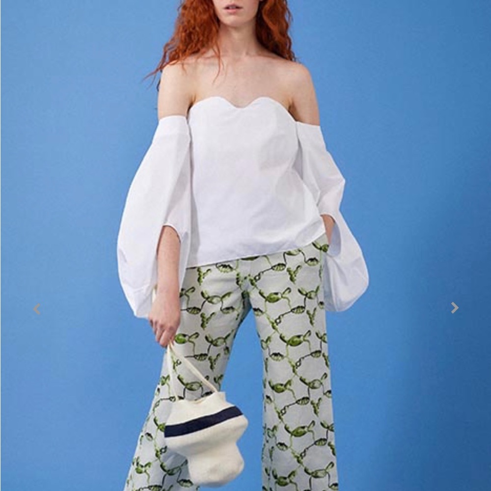 Rosie Assoulin off-shoulder puff-sleeves top